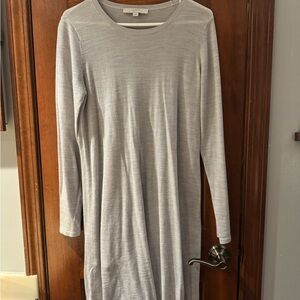 LOFT Gray Midi Dress Timeless Elegance